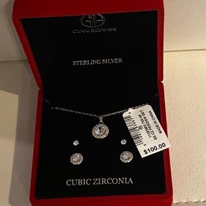 Jewelry set, earrings with matching necklace